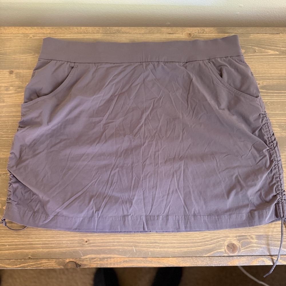 Columbia Womens XL Grey Athletic Outdoors Skort Skirt Ruched Athletic